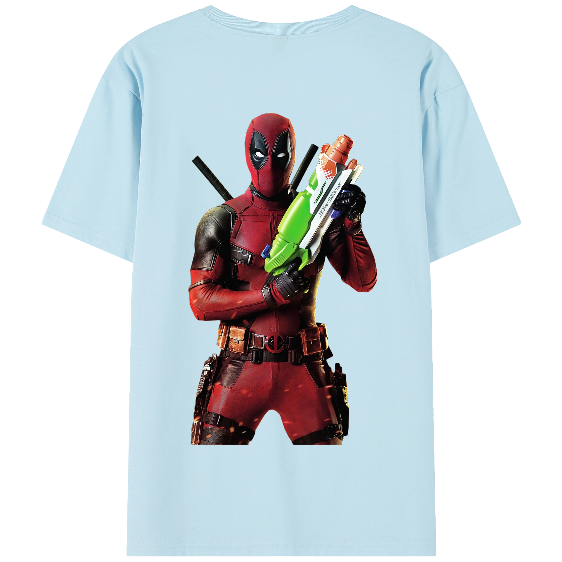 （画像用） Deadpool デッドプール 綿100％半袖Tシャツ（背面プリント）